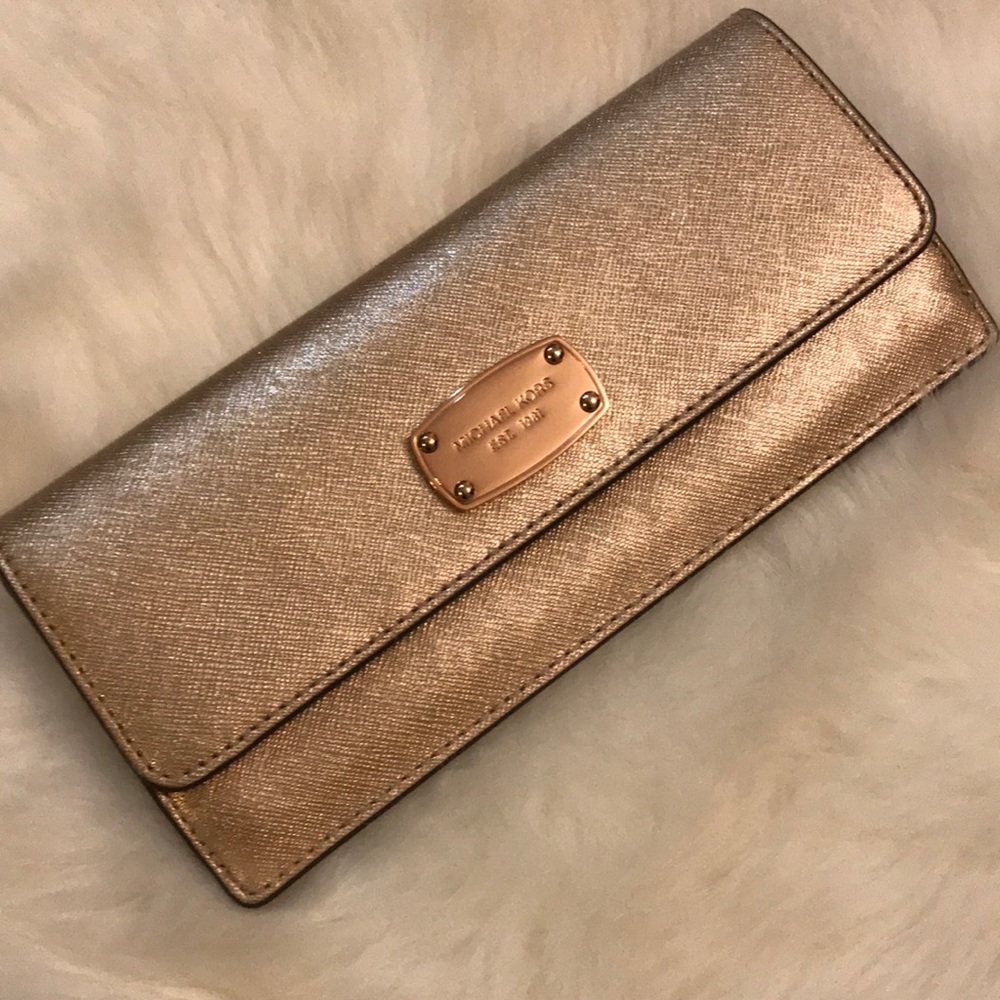 MK ROSEGOLD “SLIM FLAP WALLET”